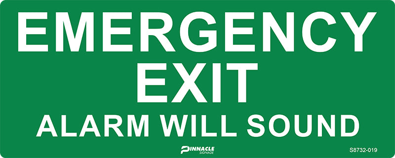 Max Global Products S8732 Emergency Exit Alarm Will Sound, Luminous Sign