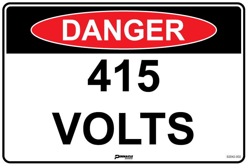 Max Global Products S2042 Danger 415 Volts Sign