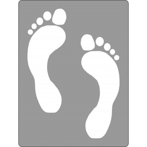 Max Global Products STEN1011 Stencil, Foot Prints Sign