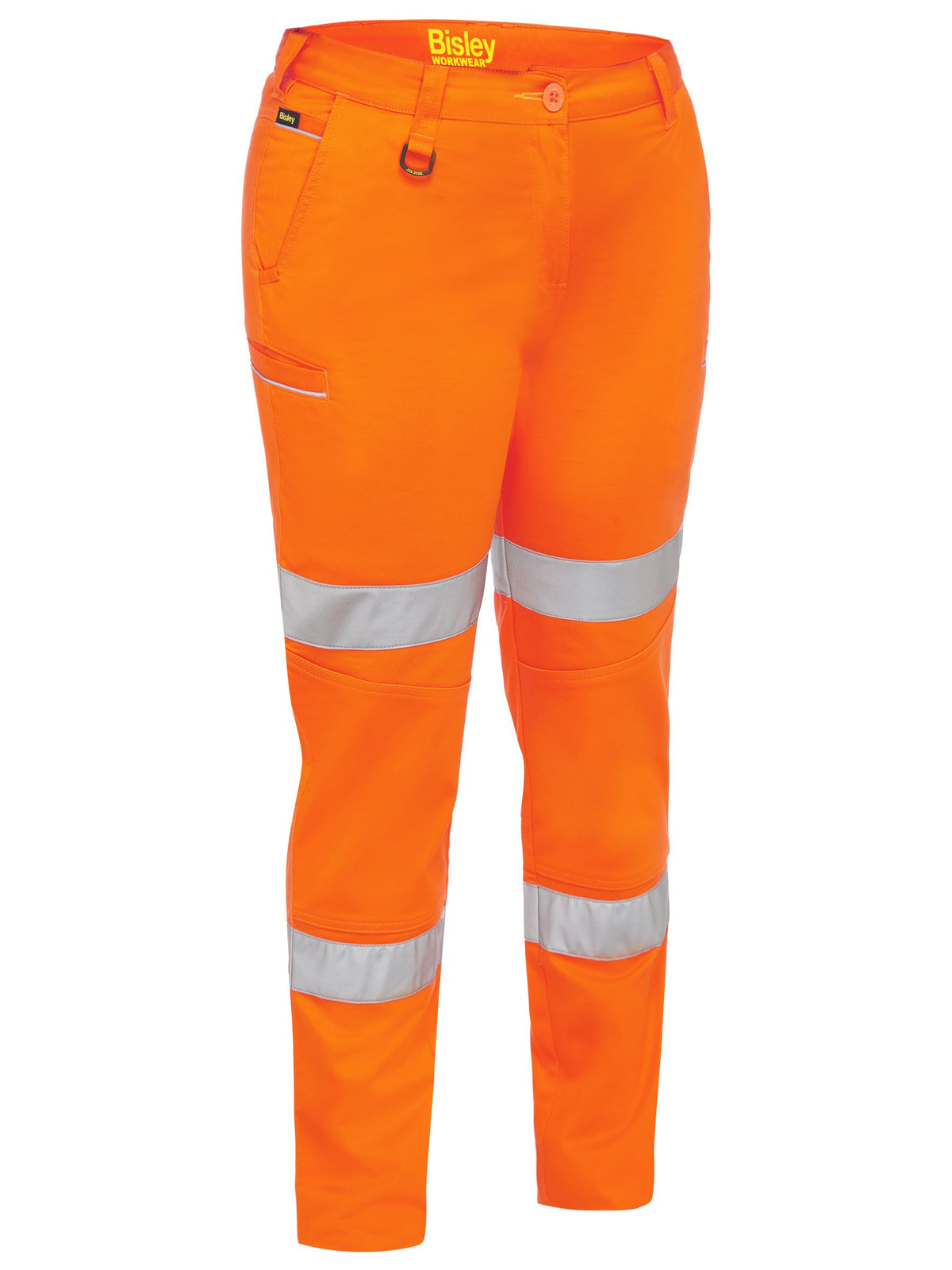 BPL6015T Women's Taped Mid Rise Stretch Cotton Pants