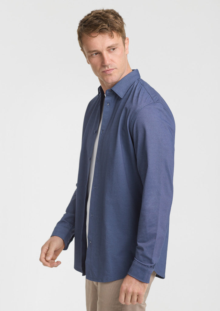 BizCollection BS2619ML Mens Venture Long Sleeve Shirt - Denim Blue