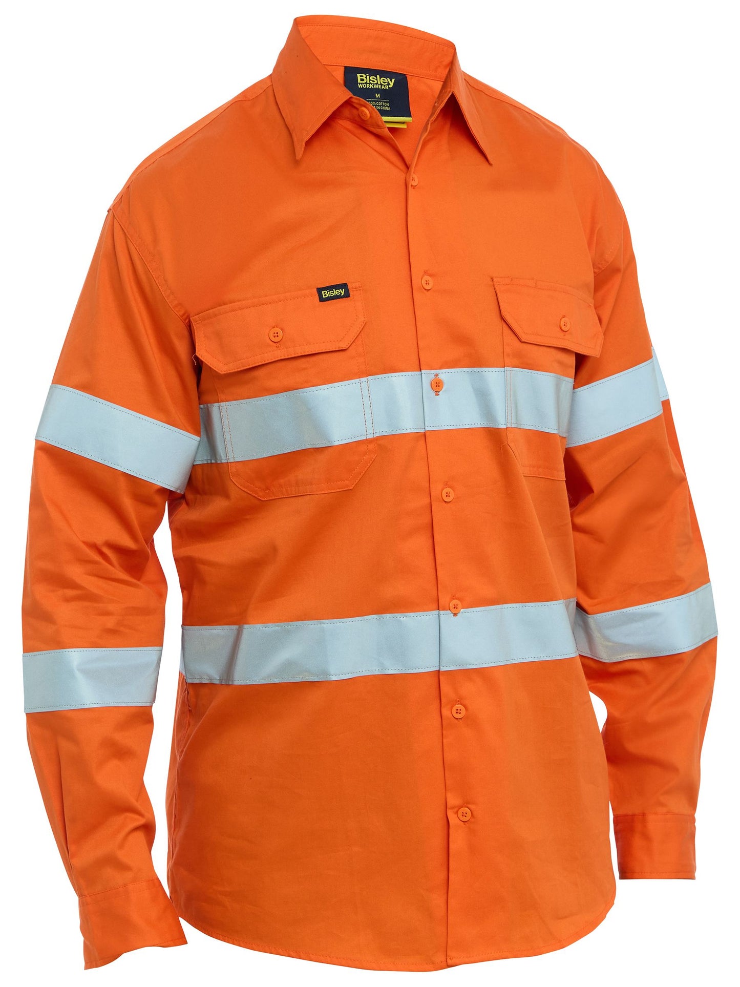 BS6698T Taped Hi Vis Cool Lightweight Drill Shirt