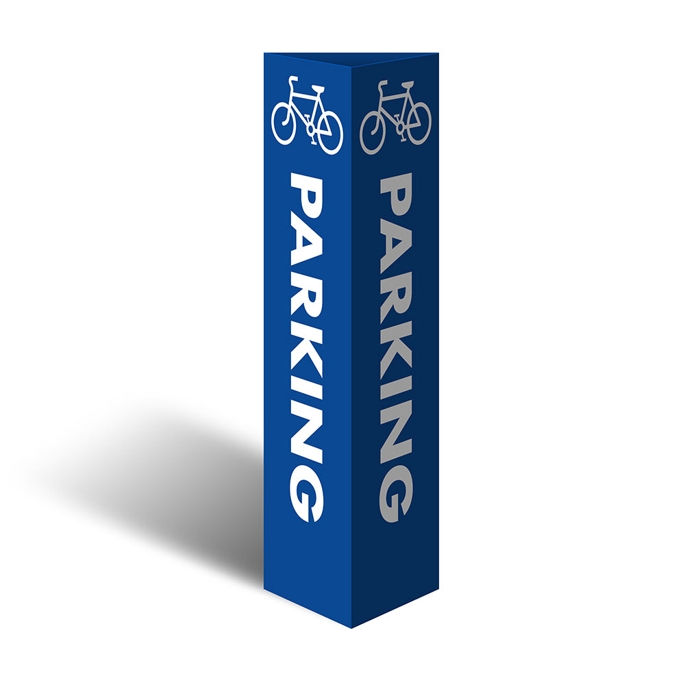 Max Global Products CBC1005 Three Sided Bollard Cover Surround, Parking (Bicycle Picto)