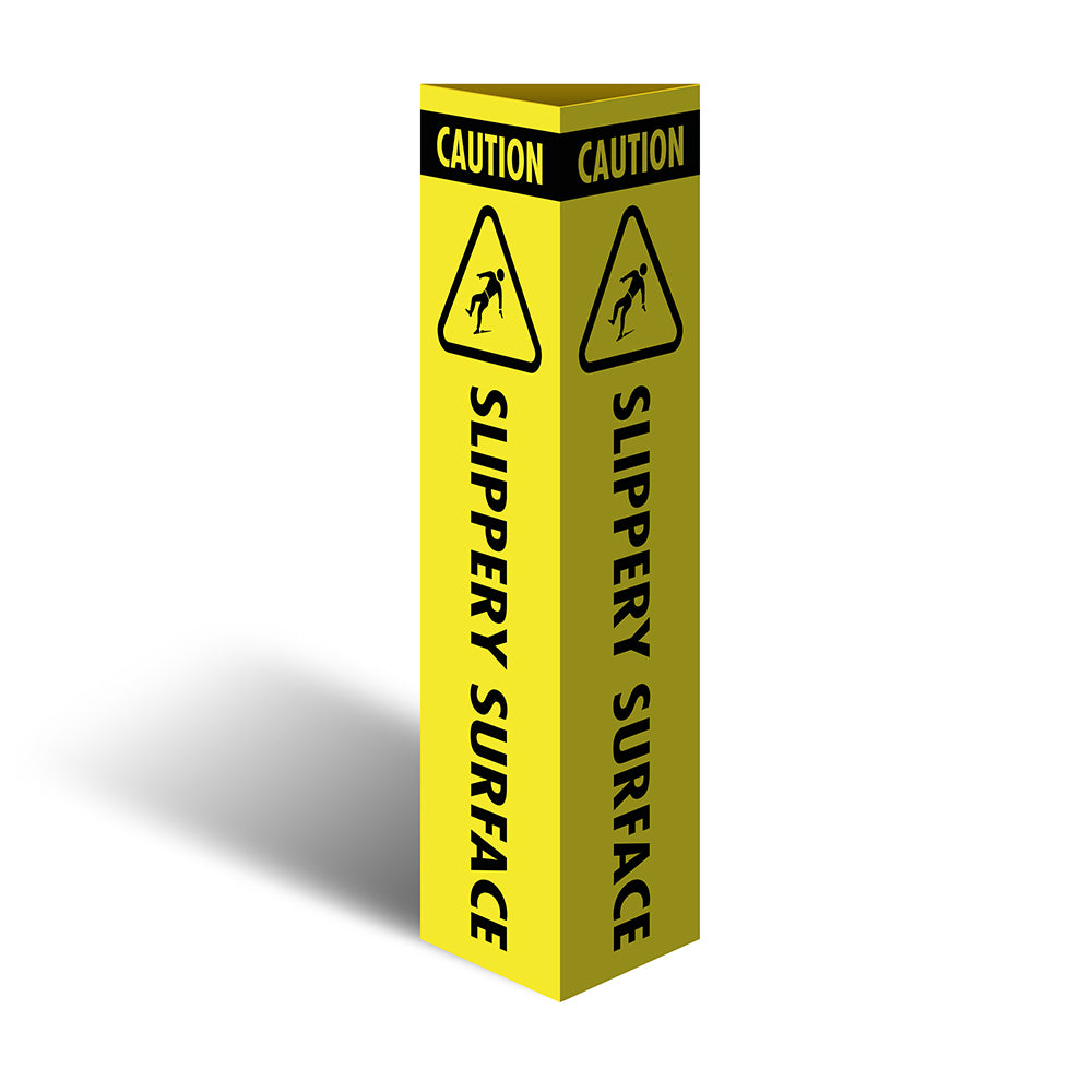 Max Global Products CBC1019 Three Sided Bollard Cover Surround, Slippery Surface (With Picto)
