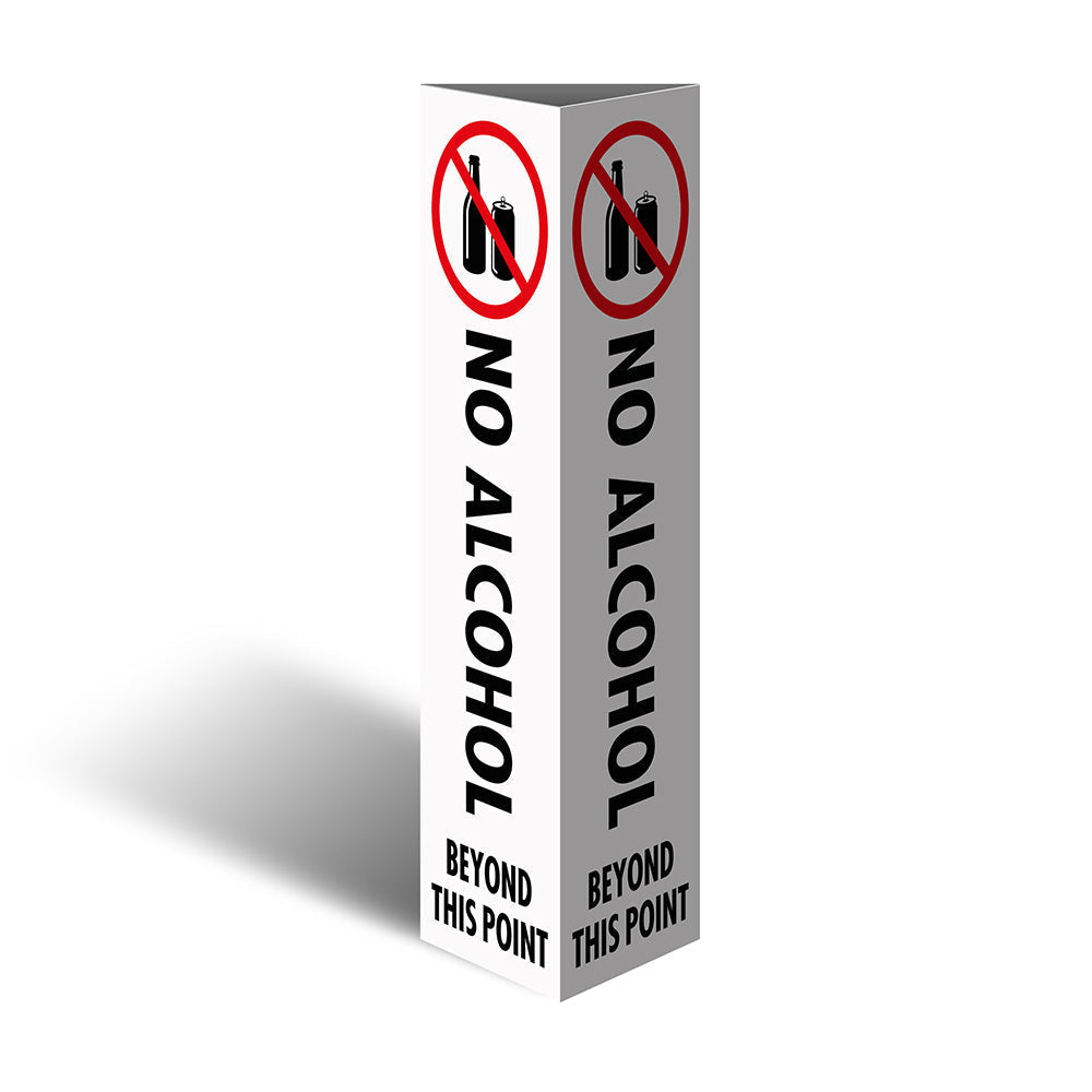 Max Global Products CBC1033 Three Sided Bollard Cover Surround, No Alcohol Beyond This Point