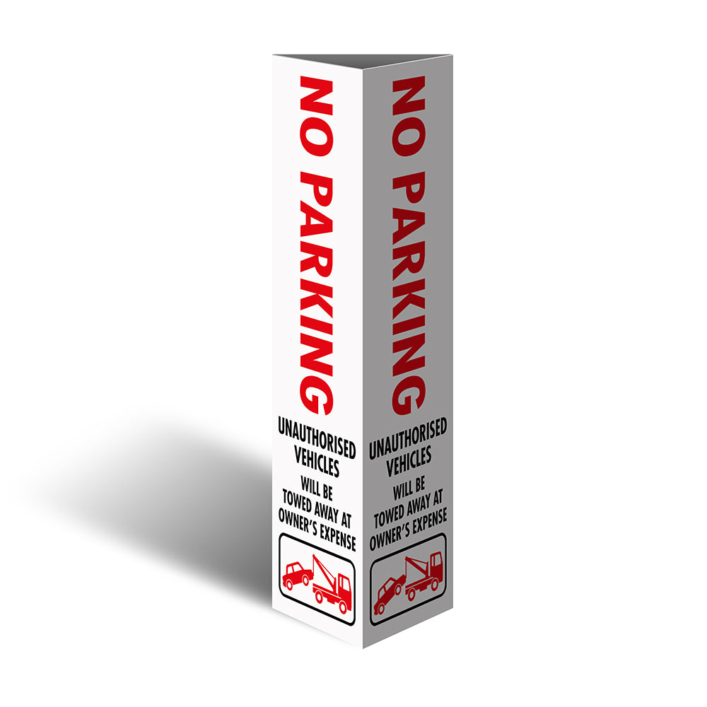 Max Global Products CBC1042 Three Sided Bollard Cover Surround, No Parking Unauthorised Vehicles...