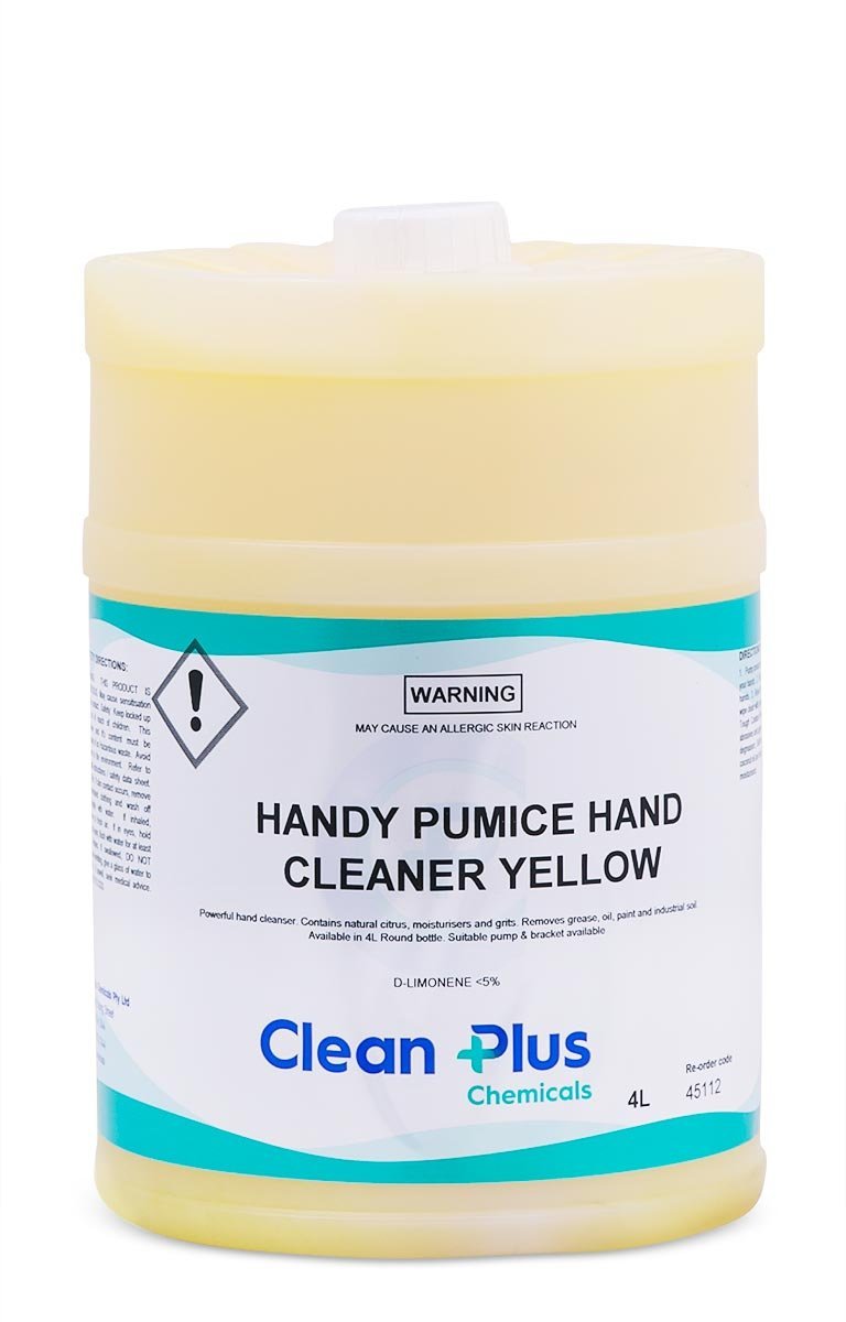 CLEAN PLUS DETERGENTS CP45112 Handy Pumice Yellow Hand Cleaner 4L Refill
