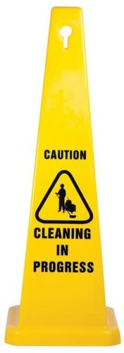 Max Global Products CS1011 Safety Cone, Caution Cleaning In Progress Sign