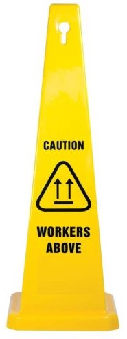 Max Global Products CS1019 Safety Cone, Caution Workers Above Sign