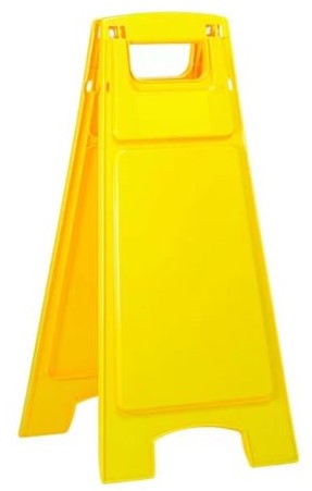 Max Global Products CS1021 Plastic Sign Stand, , Blank Yellow
