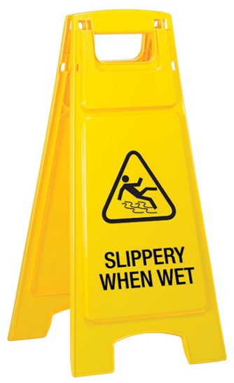 Max Global Products CS1030 Plastic Sign Stand, , Slippery When Wet