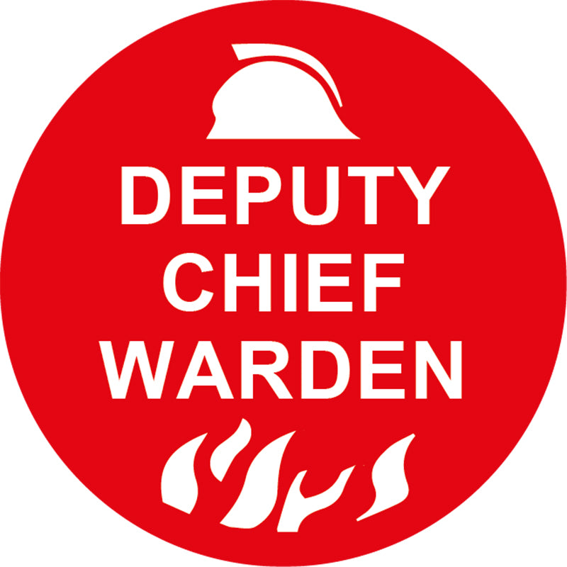 Max Global Products S9107 Deputy Chief Warden, Round Hardhat Stickers, Pack/12 Sign
