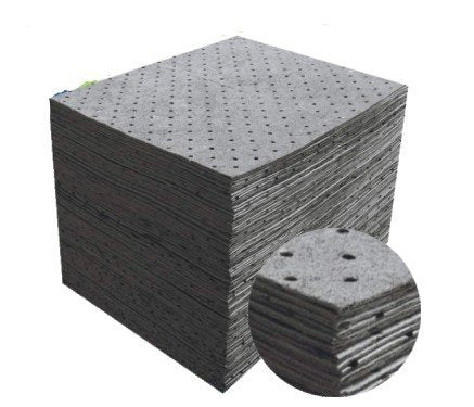 ENVIROSMART ES-PPGP-400 Spill Kit Refill Poly Pads Grey General Purpose 48cm x 43cm Heavy Weight Dimpled Perforated Pack of 25