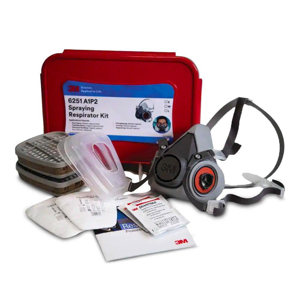 3M AUST 3M6251 Half Face Respirator Starter Kit — Spray Painting A1P2