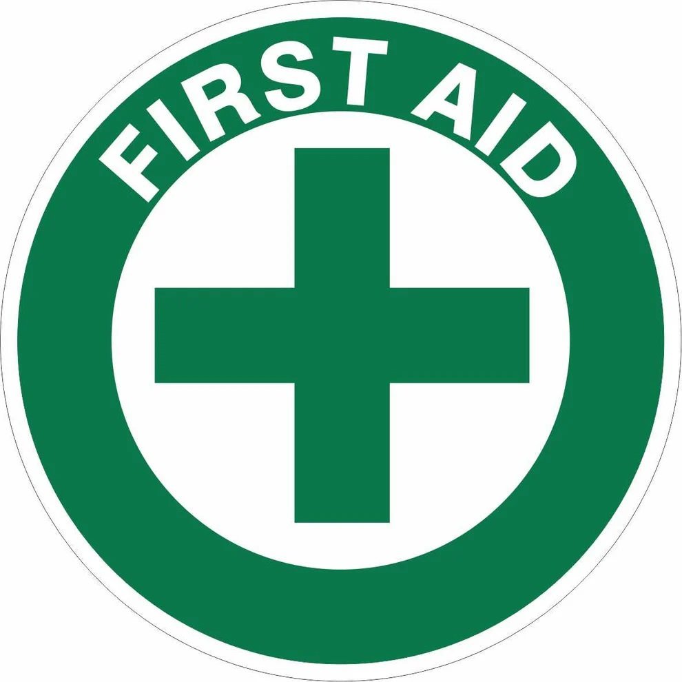 Pratt Safety PSD1 First Aid Sign, Vinyl, 50mm Diameter