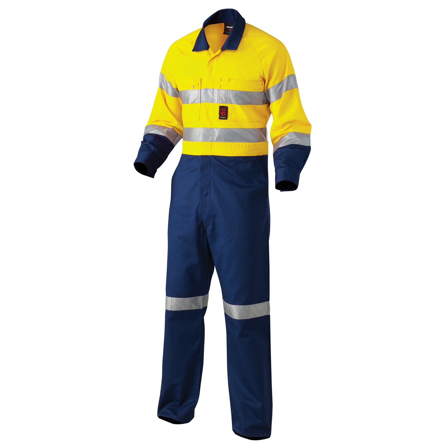 King Gee K51525 Originals Hi-Vis Reflective Two Tone Drill Work Coveralls