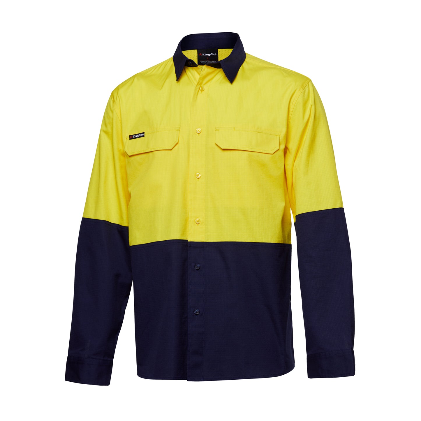 King Gee K54027 Workcool Pro Hi-Vis Stretch Long Sleeve Work Shirt