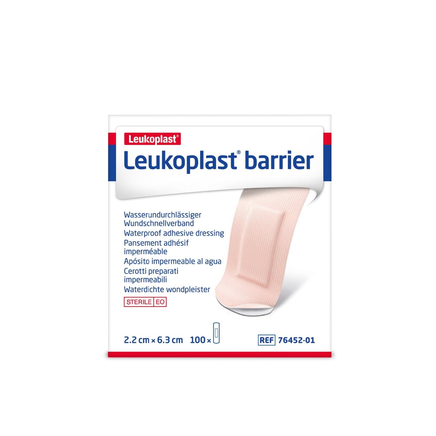 BSN MEDICAL S72143-00 Leukoplast Barrier Strips Tan 6.3cm x 2.2cm Box of 100