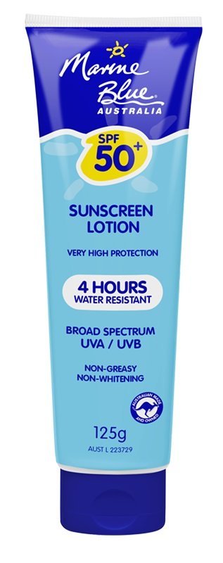 MARINE BLUE MB0467 Sunscreen Dry Touch Lotion SPF50+ 125g Tube