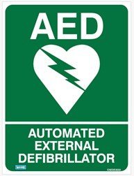 Max Global Products PS39BV AED Location Sticker Vinyl Flat 225mm x 300mm