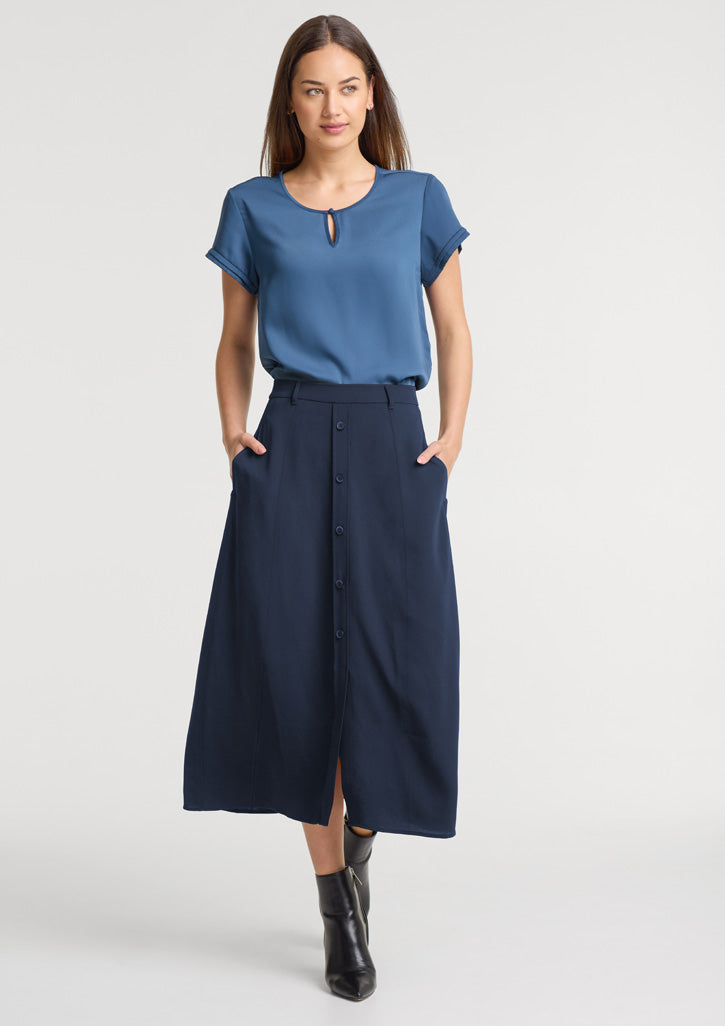 BizCorporate RGS2670L Womens Sammy Skirt - Navy