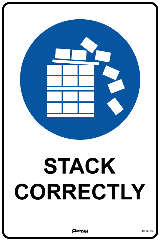 Max Global Products S1036 Stack Correctly Sign