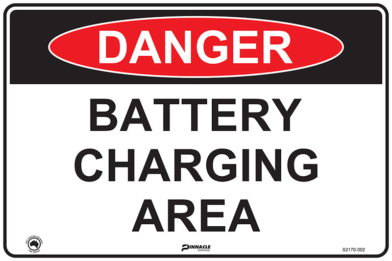 Max Global Products S2170 Danger Battery Charging Area Sign