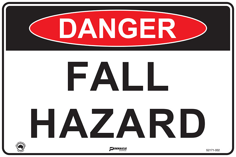 Max Global Products S2171 Danger Fall Hazard Sign