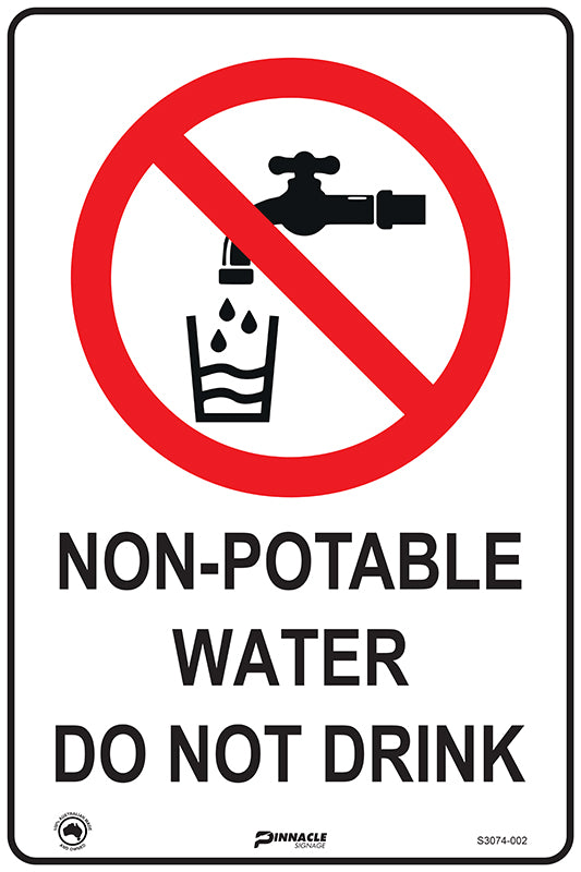 Max Global Products S3074 Non-Potable Water Do Not Drink Sign