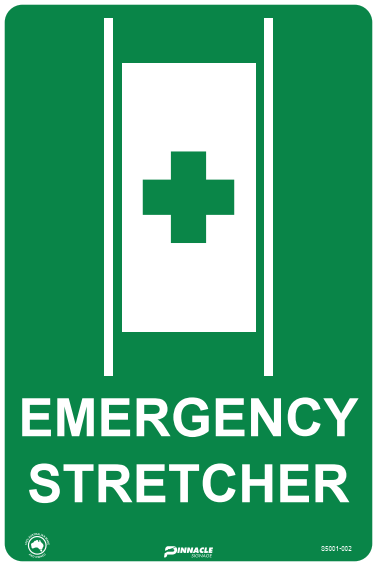 Max Global Products S5050 Emergency Stretcher Sign