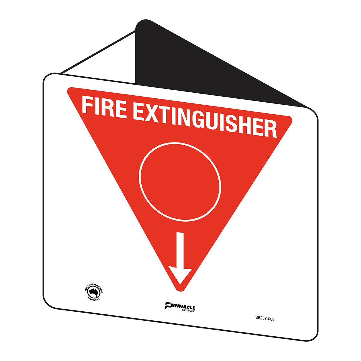 Max Global Products S5237 Fire Extinguisher Marker, Water (Red Circle), Off Wall