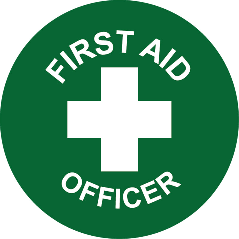 Max Global Products S9109 First Aid (Picto), Round Hardhat Stickers, Pack/12 Sign