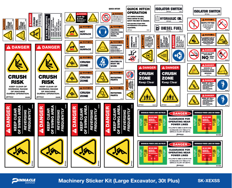 Max Global Products SK-SCISS Machinery Sticker Kit, Scissor Lift