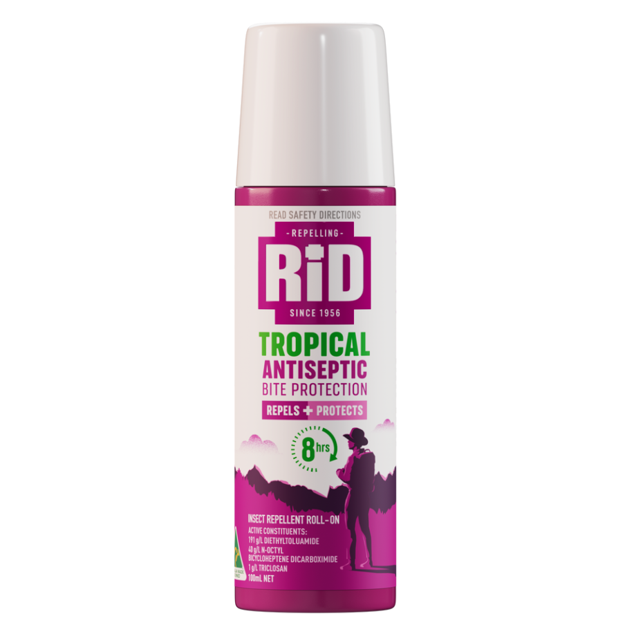 RID AUST RA401100 Rid Tropical 8-Hour Roll-On 100mL