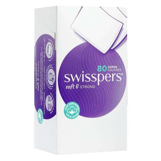 MCPHERSON'S S14190 Swisspers Cotton Squares Pack of 80