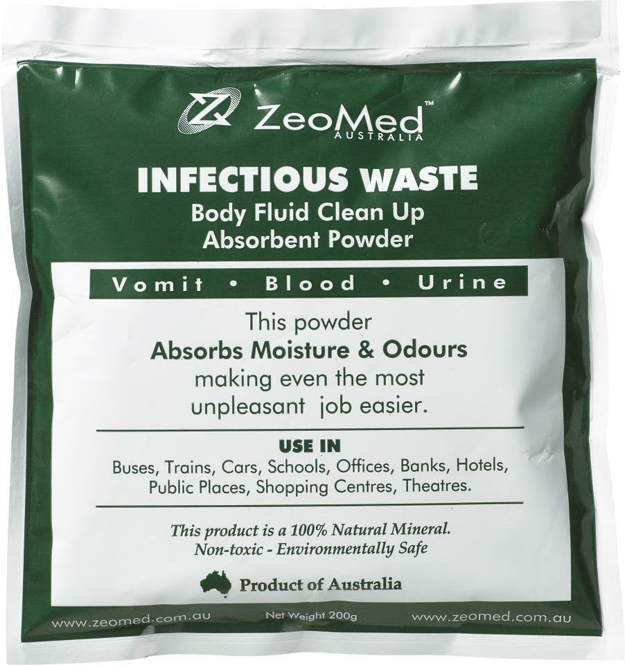 IDC ZEO-Z006 Zeomed Absorbent Powder Infectious Waste Sachet 200g