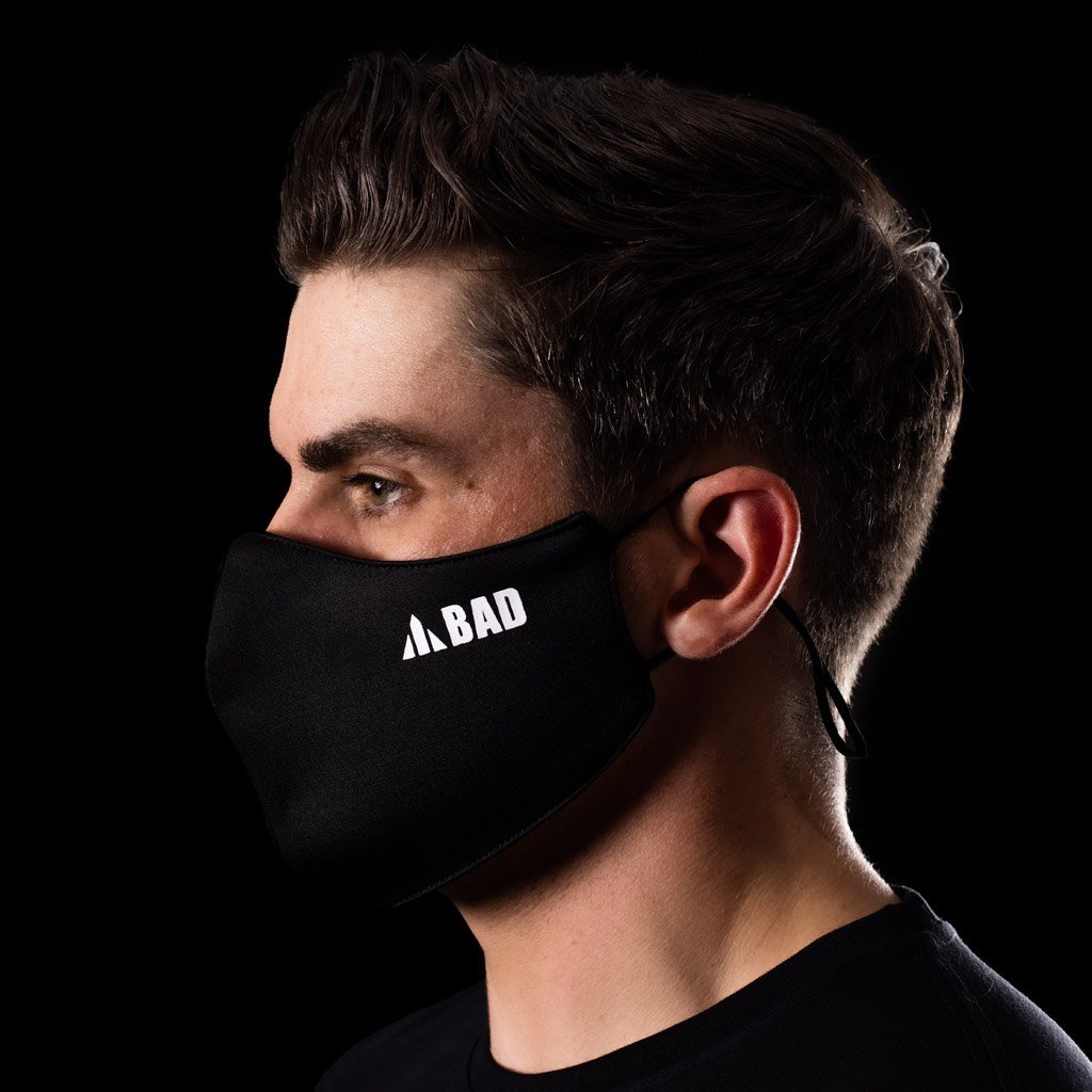ANTIVIRAL BAD BLACK 3-LAYER REUSABLE HEALTH SAFETY FACE MASK