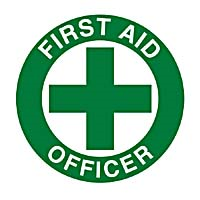 Max Global Products PHH3S Hard Hat Sticker, 'First Aid Officer', 50mm