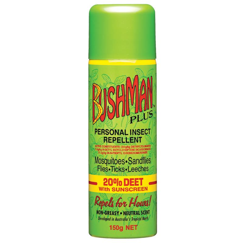 JUNO LABORATORIES 287156 Bushman 20% DEET Plus Sunscreen SPF15+ Aerosol 150g