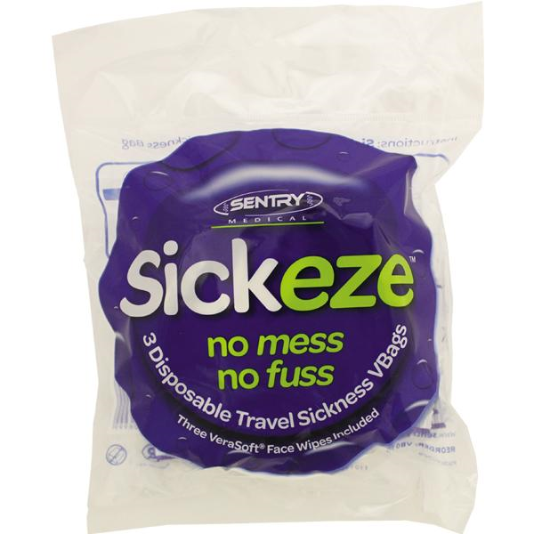SENTRY MEDICAL VB010 Vomit Bag Sickeze with 3 Face Wipes 1.5L Pack of 3