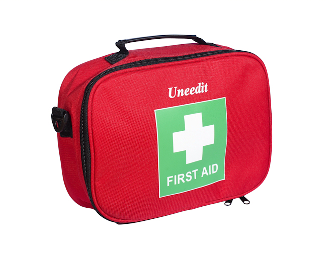 Max Global Products MP7 First Aid Case Soft Nylon Zip Large Red