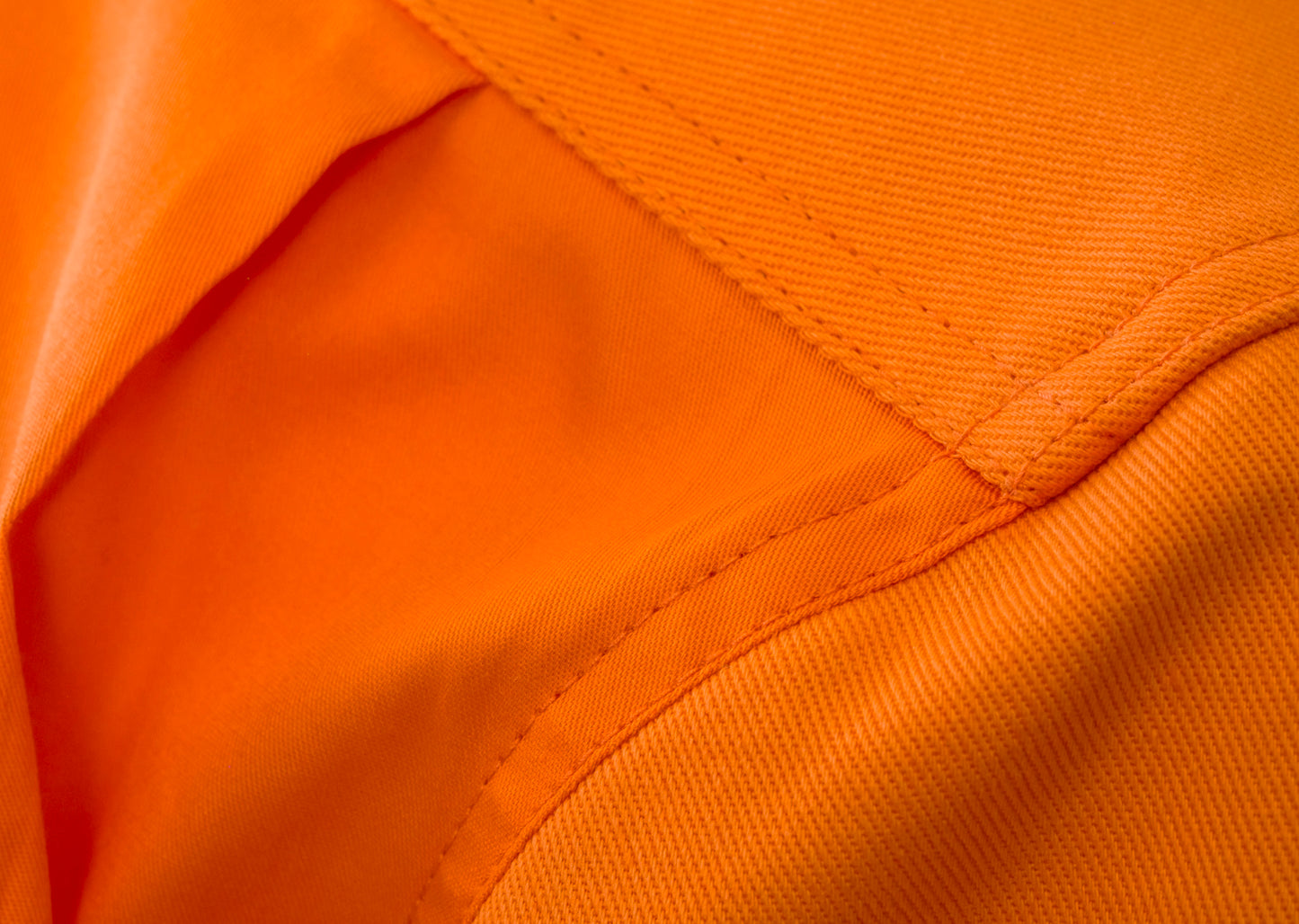 Workcraft WS4254 Mens Heavy Duty Hybrid Hi Vis Closed Front Cotton Drill Shirt With Gusset Sleeves in Orange/Navy