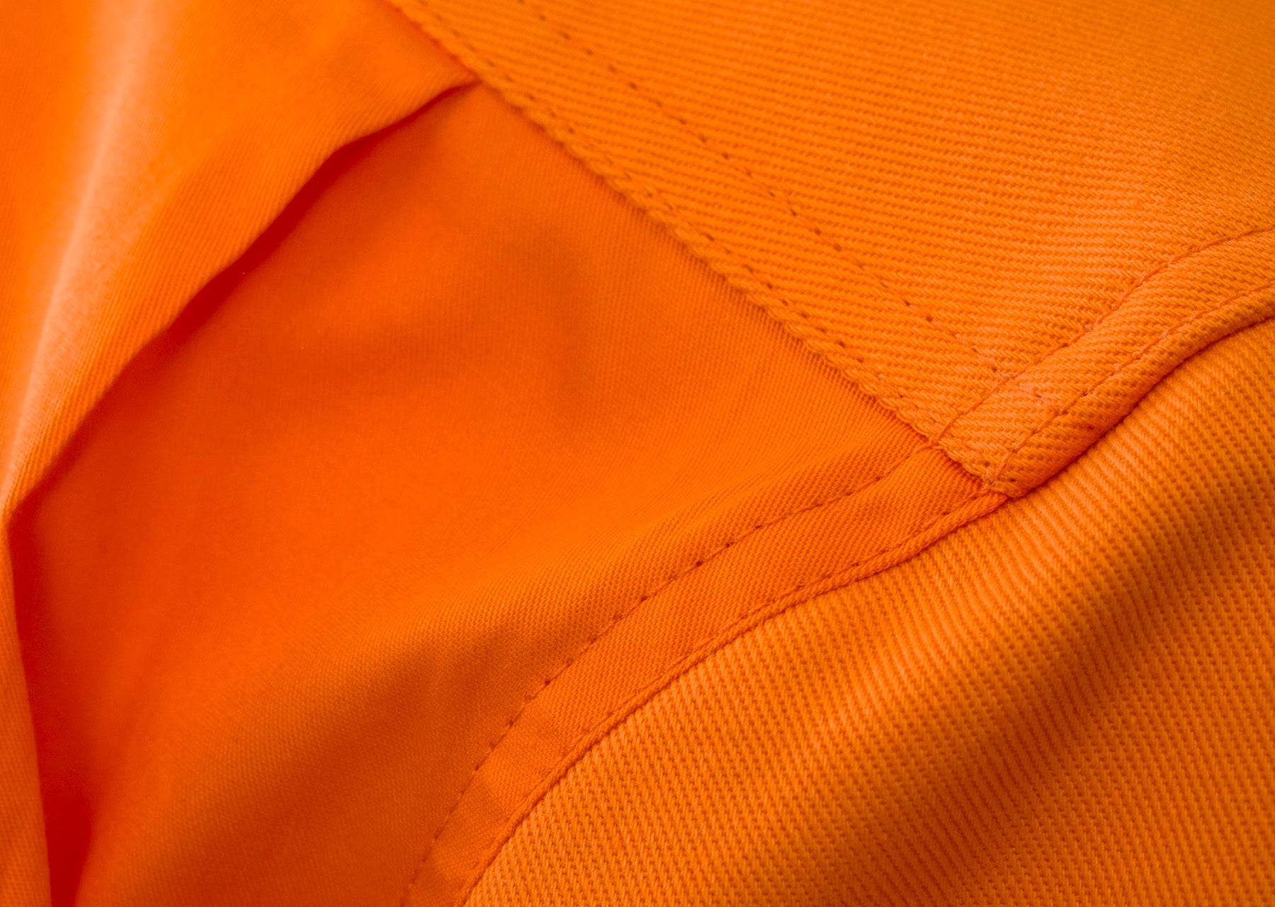 Workcraft WS4254 Mens Heavy Duty Hybrid Hi Vis Closed Front Cotton Drill Shirt With Gusset Sleeves in Orange/Navy