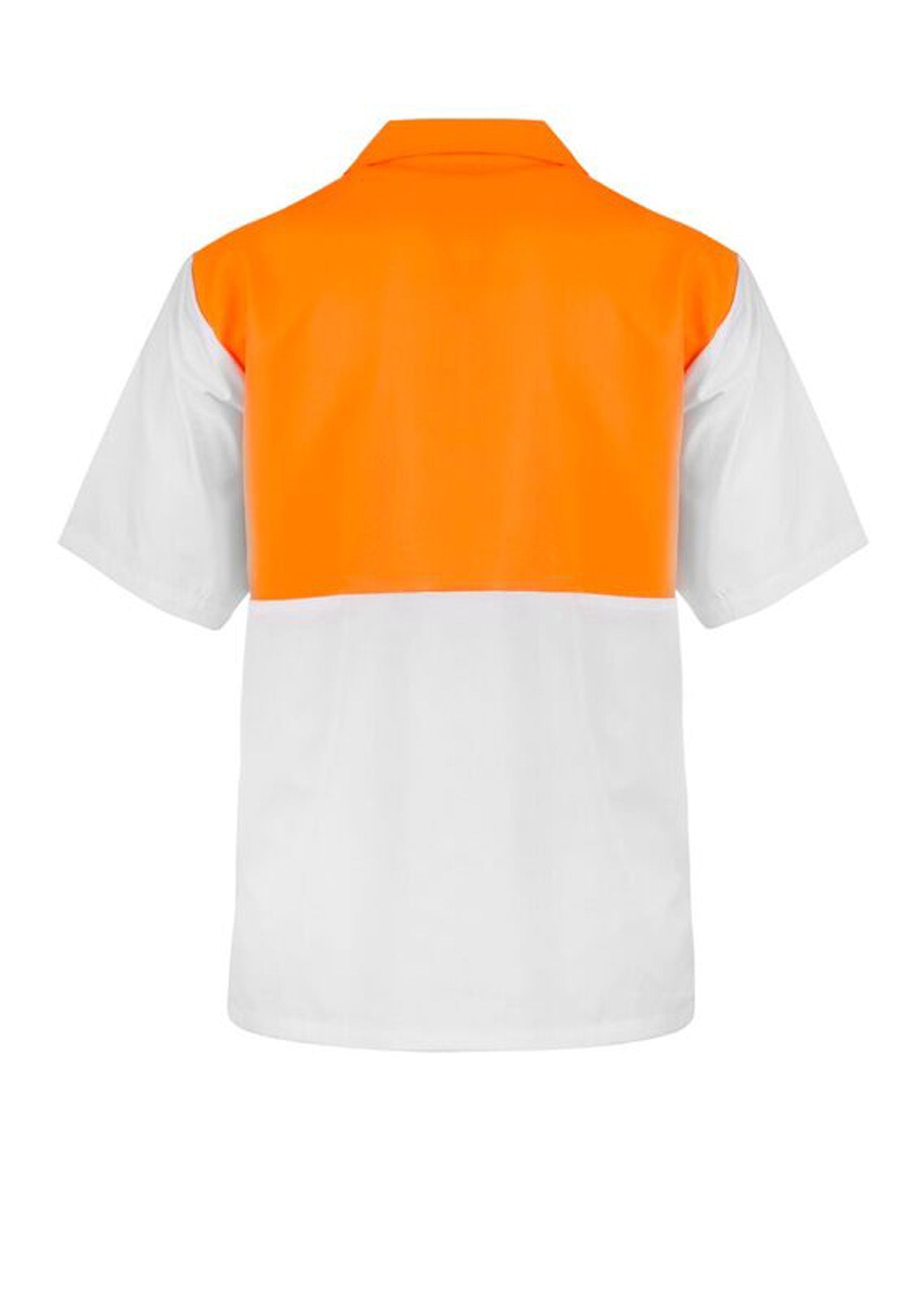 Workcraft WS3008 Hi Vis Short Sleeve Food Industry Jacshirt in Orange/White