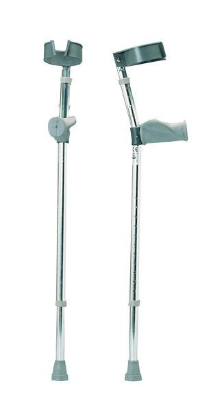 Max Global Products 080376 Crutch Aluminium Elbow/Forearm Adjustable Large Adult 890-1370mm