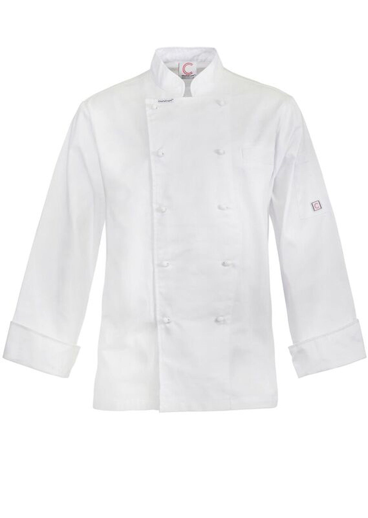 Chefscraft CJ048 Lightweight Executive Long Sleeve Chefs Jacket in White