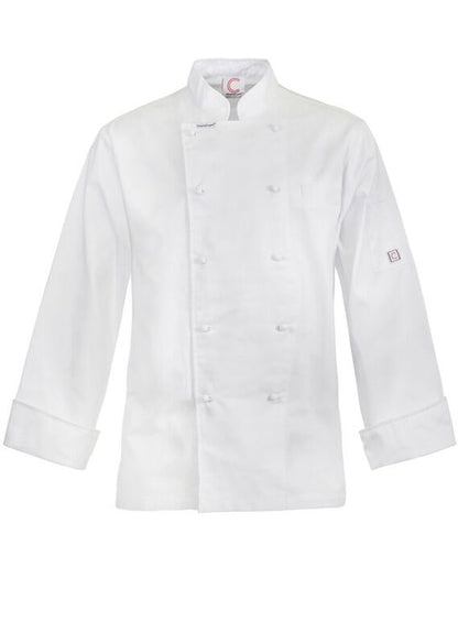 Chefscraft CJ048 Lightweight Executive Long Sleeve Chefs Jacket in White