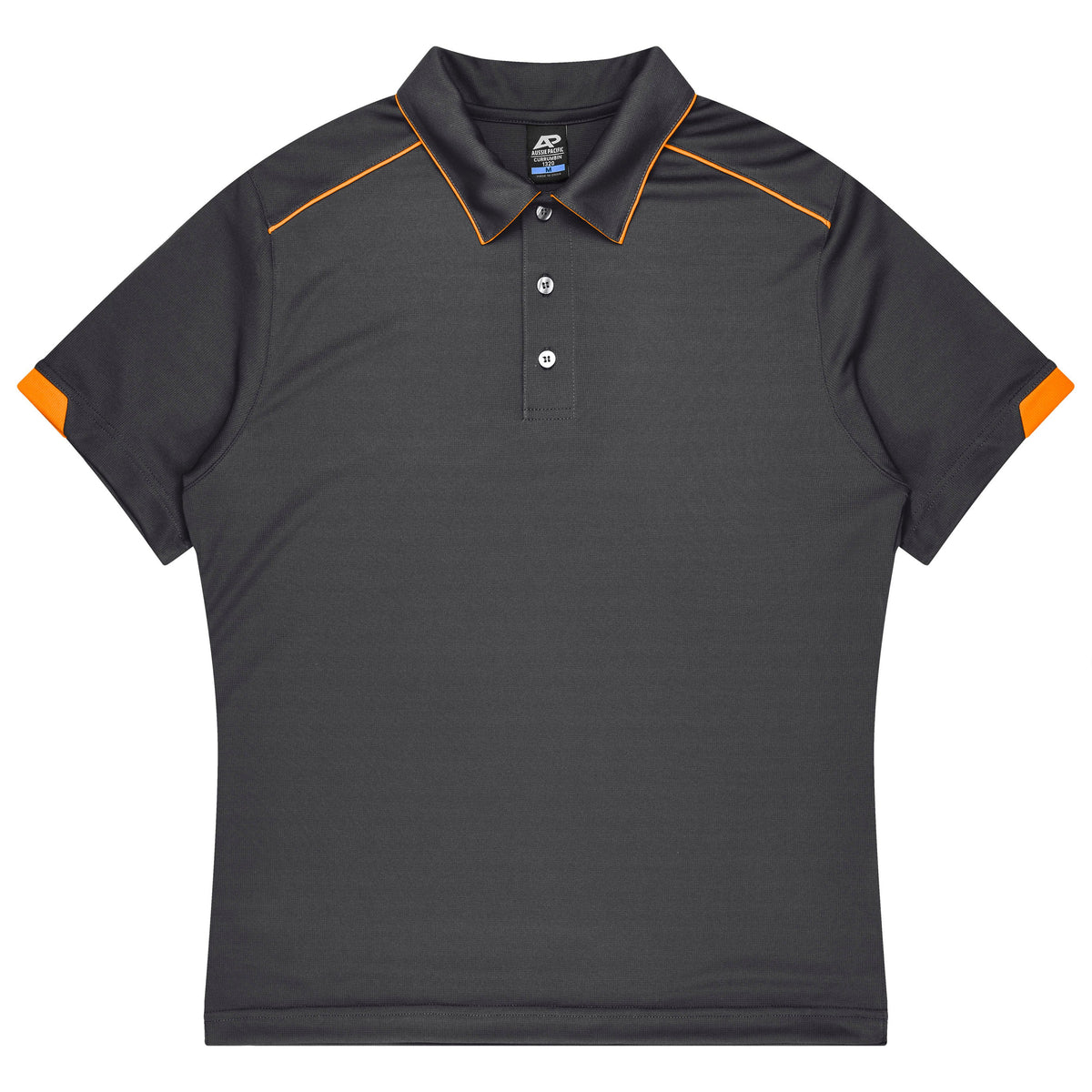 SLATE/HI VIZ ORANGE - Currumbin Kids Polos