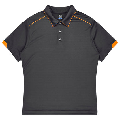 SLATE/HI VIZ ORANGE - Currumbin Kids Polos
