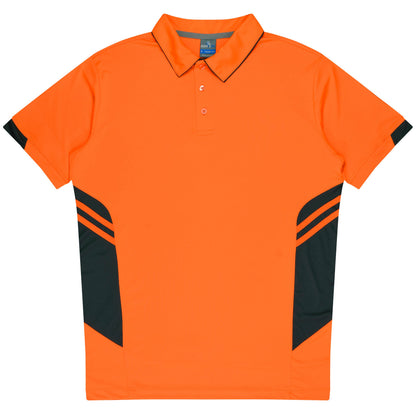 NEON ORANGE/SLATE - Tasman Kids Polos